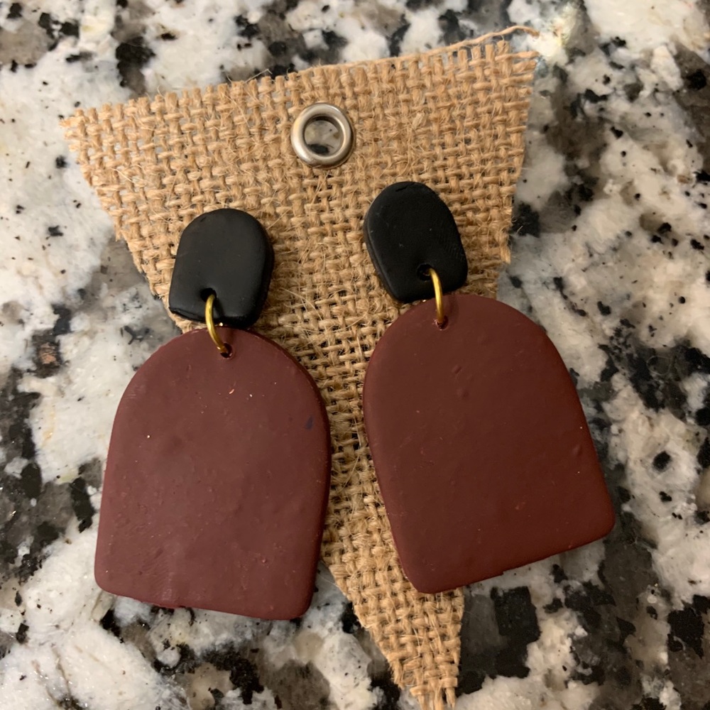 Geometric Clay Earrings